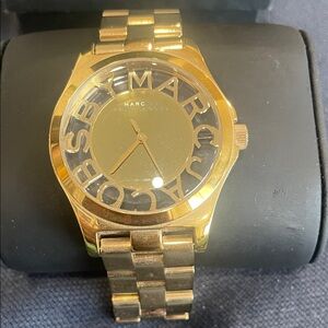 Marc Jacobs Gold-Tone Logo Watch